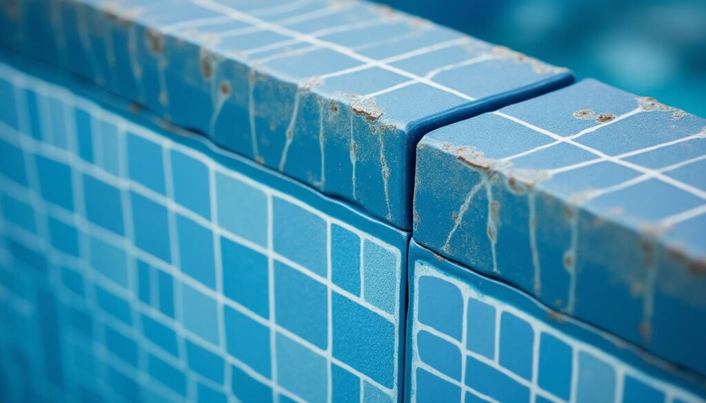 Remplacement d’un joint usé sur la cornière de piscine