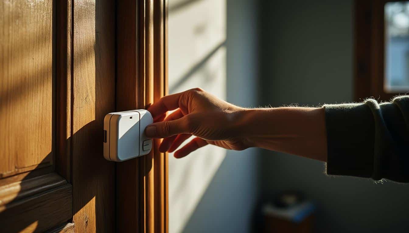 Fonctionnement d’une alarme de porte dans une maison individuelle