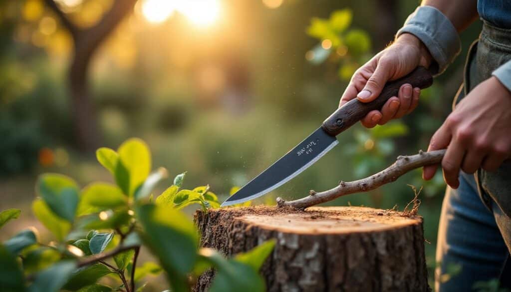 Scie japonaise pliante : précision et transport facilité