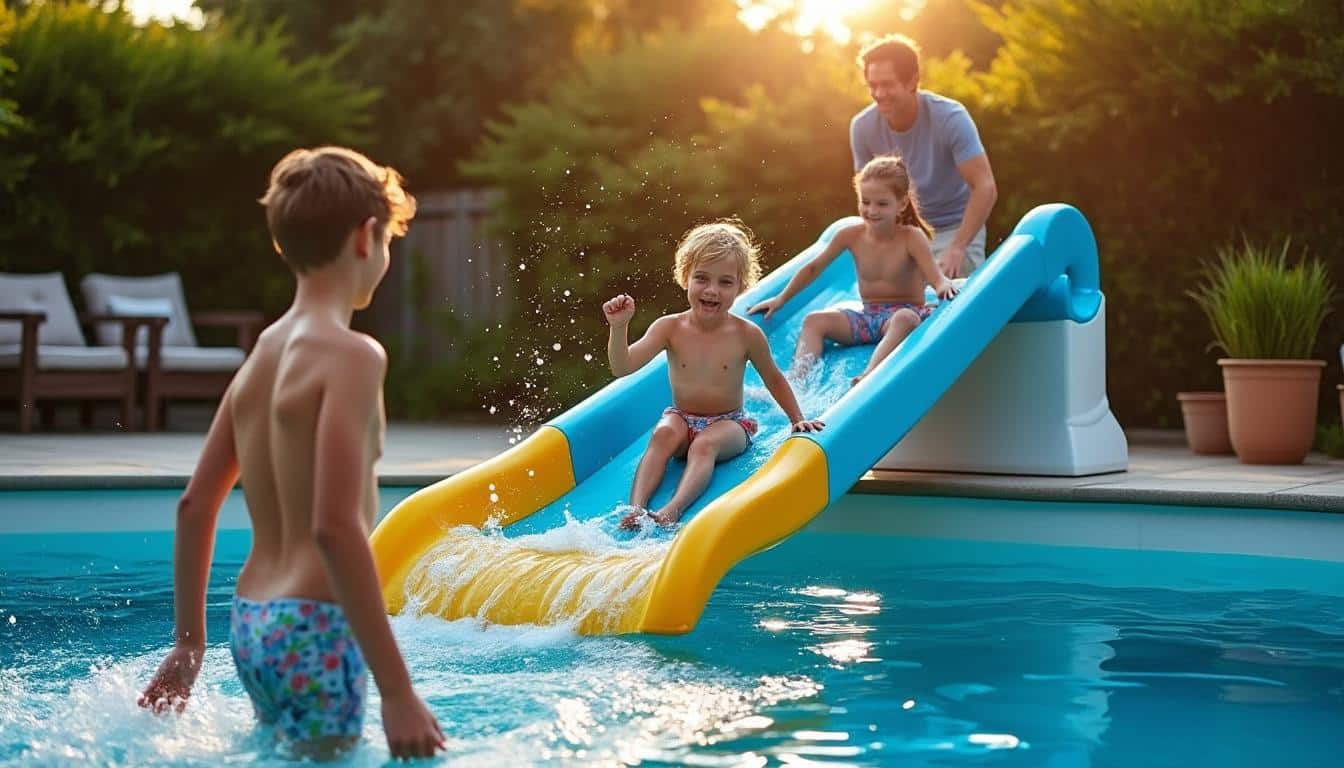 Illustration: Découvrir les spécificités des toboggans adaptés aux piscines hors sol