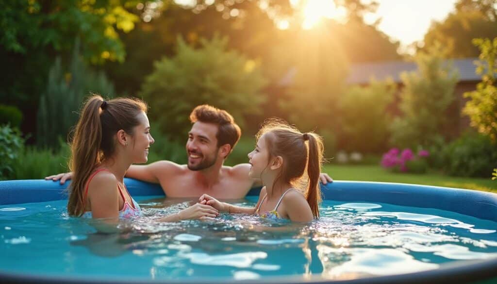 Piscine hors sol en graphite : design, robustesse et installation facile