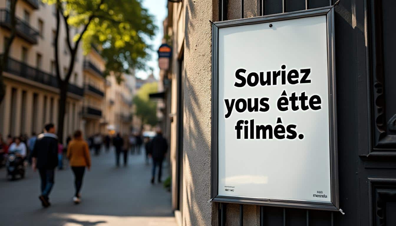 Souriez vous êtes filmés : panneau à imprimer gratuit et conforme