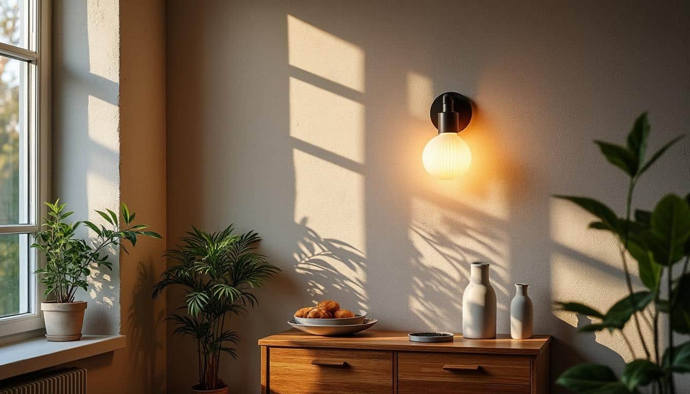Appliques murales en cannage : charme naturel et lumière douce