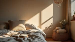 Applique murale de chambre en rotin : lumière naturelle et déco cosy