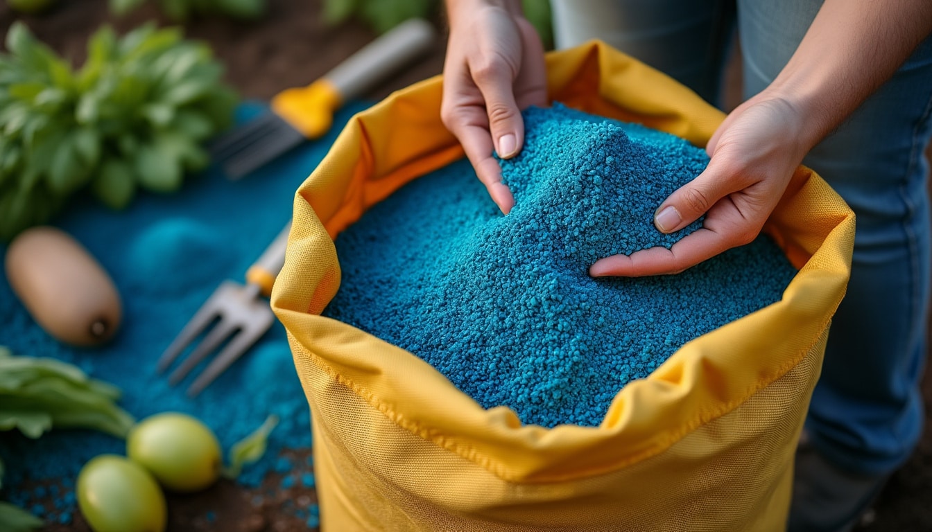 Illustration: Comprendre les spécificités de l’engrais bleu en sac de 25 kg