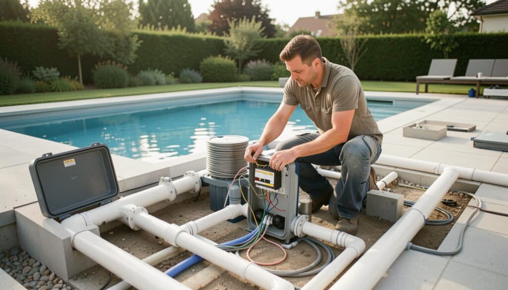 Raccordement d’une piscine : plomberie et électricité